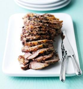 Anchovy and Mustard Glazed Leg of Lamb