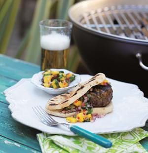 Asian Spiced Burgers with Mango Salsa