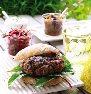 Beef and Red Pepper Burgers