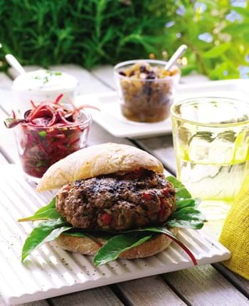 Beef and Red Pepper Burgers