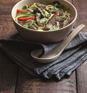 Beef and Red Pepper Noodle Broth