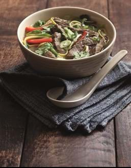 Beef and Red Pepper Noodle Broth