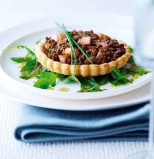 Beef and Rhubarb Tarts