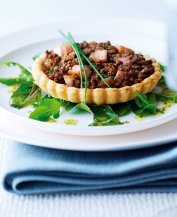 Beef and Rhubarb Tarts