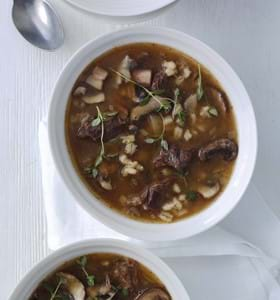 Beef, Barley and Mushroom Broth