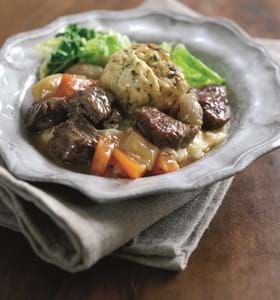 Beef Casserole with Herb Dumplings (Easy)