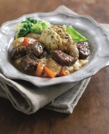 Beef Casserole with Herb Dumplings (Easy)