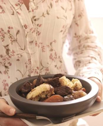 Beef Casserole with Sweetcorn Dumplings