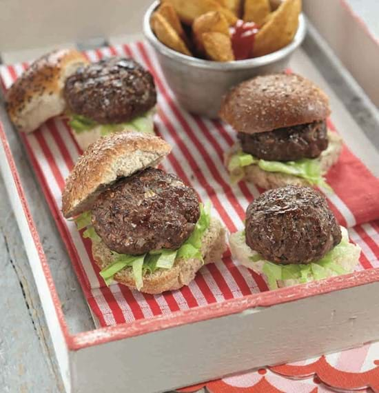 BBQ Beef, Mushroom and Redcurrant Burgers