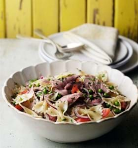 Beef,Pasta and Pea Salad with Herb Dressing