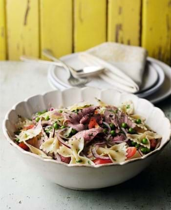 Beef,Pasta and Pea Salad with Herb Dressing