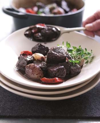 Beef,Shallot and Red Pepper Stew