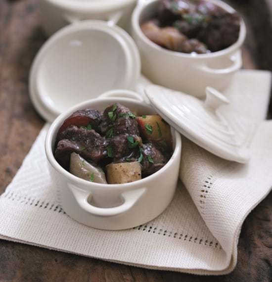 Beef Stew with Red Wine,Plums and Celeriac