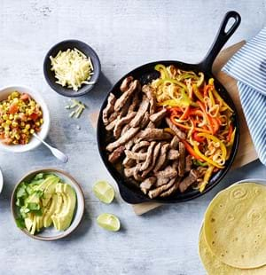 Beef Fajitas with Sweetcorn Salsa