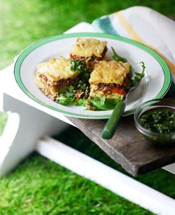 Beefy Picnic Bites with Parsley Pesto