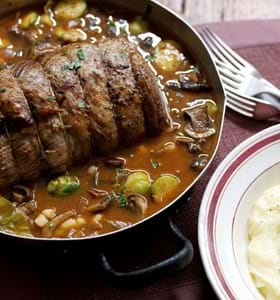 Brisket with Mushrooms and Tarragon