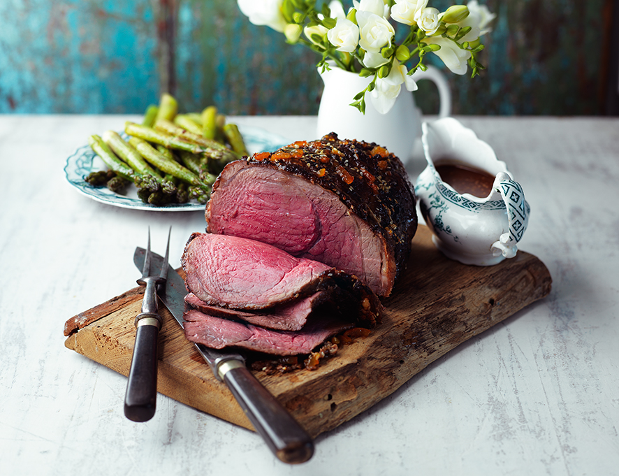 Cooked citrus roast beef