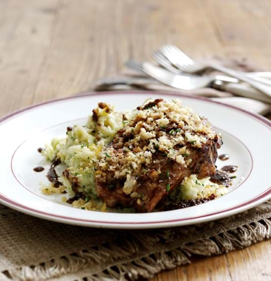 Crumbed Lamb Chops with Crushed Seasonal Vegetables