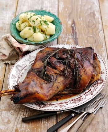 Slow Cooked Shoulder of Lamb with Earl Grey and Honey