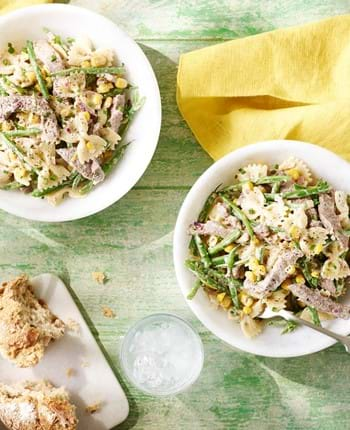 Creamy Beef Thin Cut Steak and Mustard Pasta