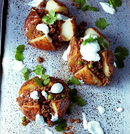 Keema Jacket Potatoes