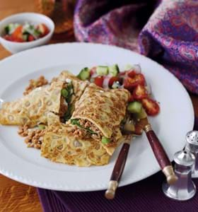 Keema Filled Pancakes