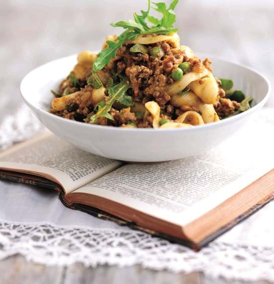 Keema Pasta  with Caramelised Onion