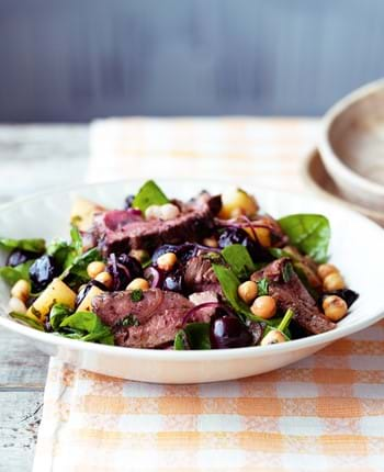 Lamb, Chick Pea and Cherry Salad