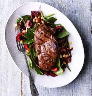 Lamb Leg Steaks in a Herb Marinade