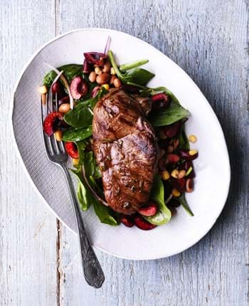 Lamb Leg Steaks in a Herb Marinade