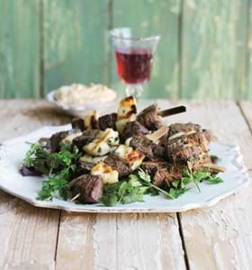 Lamb, Mint and Halloumi Kebabs