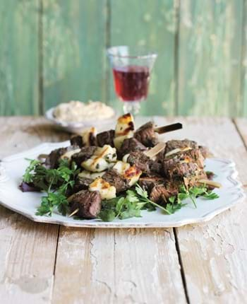 Lamb, Mint and Halloumi Kebabs