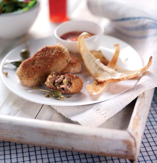 Lamb Rissoles with Spicy Tomato Dip