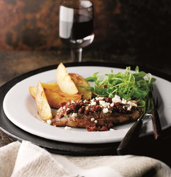 Lamb Rump Topped with Sun-Dried Tomatoes and Feta