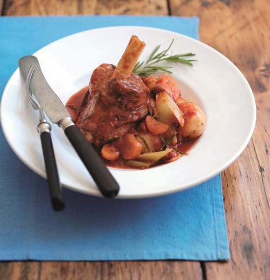 Lamb Shanks with Horseradish and Rosemary