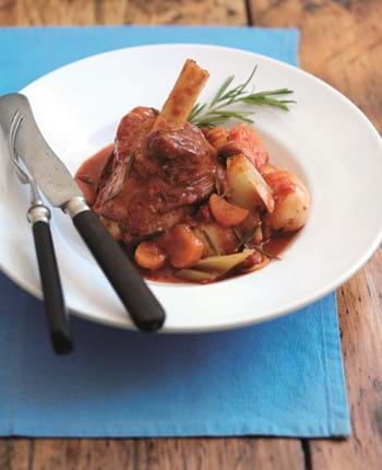 Lamb Shanks with Horseradish and Rosemary