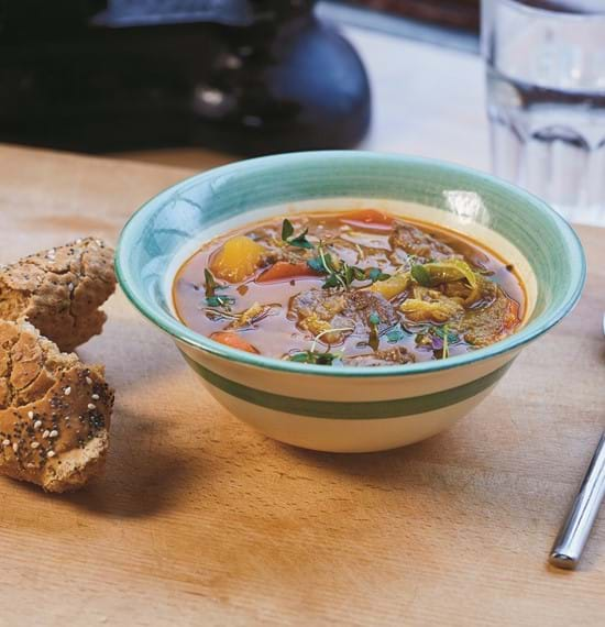 Lamb, Vegetable and Lentil Soup with Cabbage