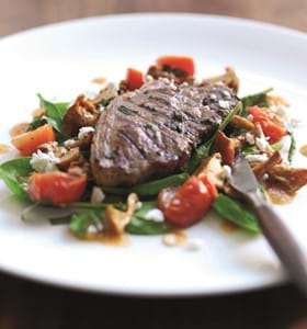 Lamb with a Wild Mushroom and Tomato Pan Sauce