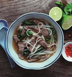 Light Beef Miso Soup with Watercress