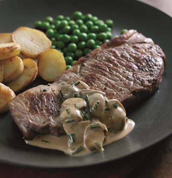 Steaks with Madeira and Mushroom Sauce