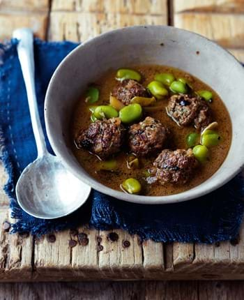 Meatballs with Broad Beans and Lemons