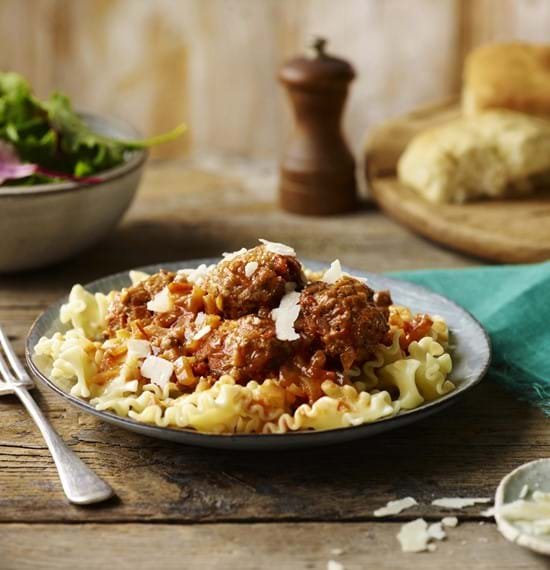 Spanish Meatballs with Pasta