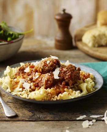 Spanish Meatballs with Pasta