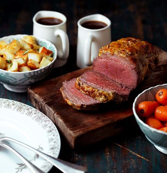 Beef Mini Roast with Mustard Crust