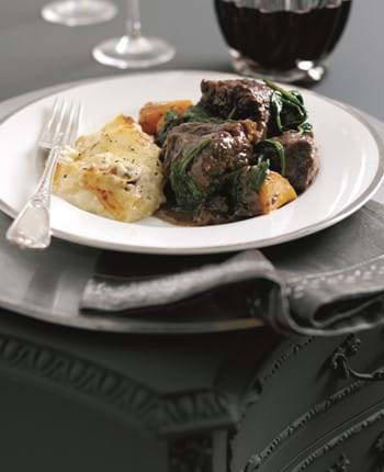 Oxtail Stew with Celeriac and Potato Gratin