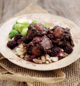 Oxtail with Blackberries,Thyme and Balsamic Vinegar