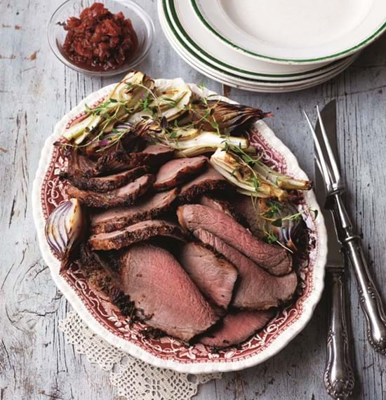 Celebration Roast Beef with Beetroot, Apple and Orange Relish