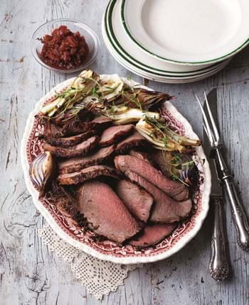 Celebration Roast Beef with Beetroot, Apple and Orange Relish