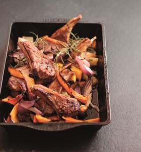 Roast Lamb Cutlets with Pumpkin and Autumn Fruit Relish