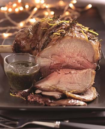 Roast Lamb with Mint Sauce